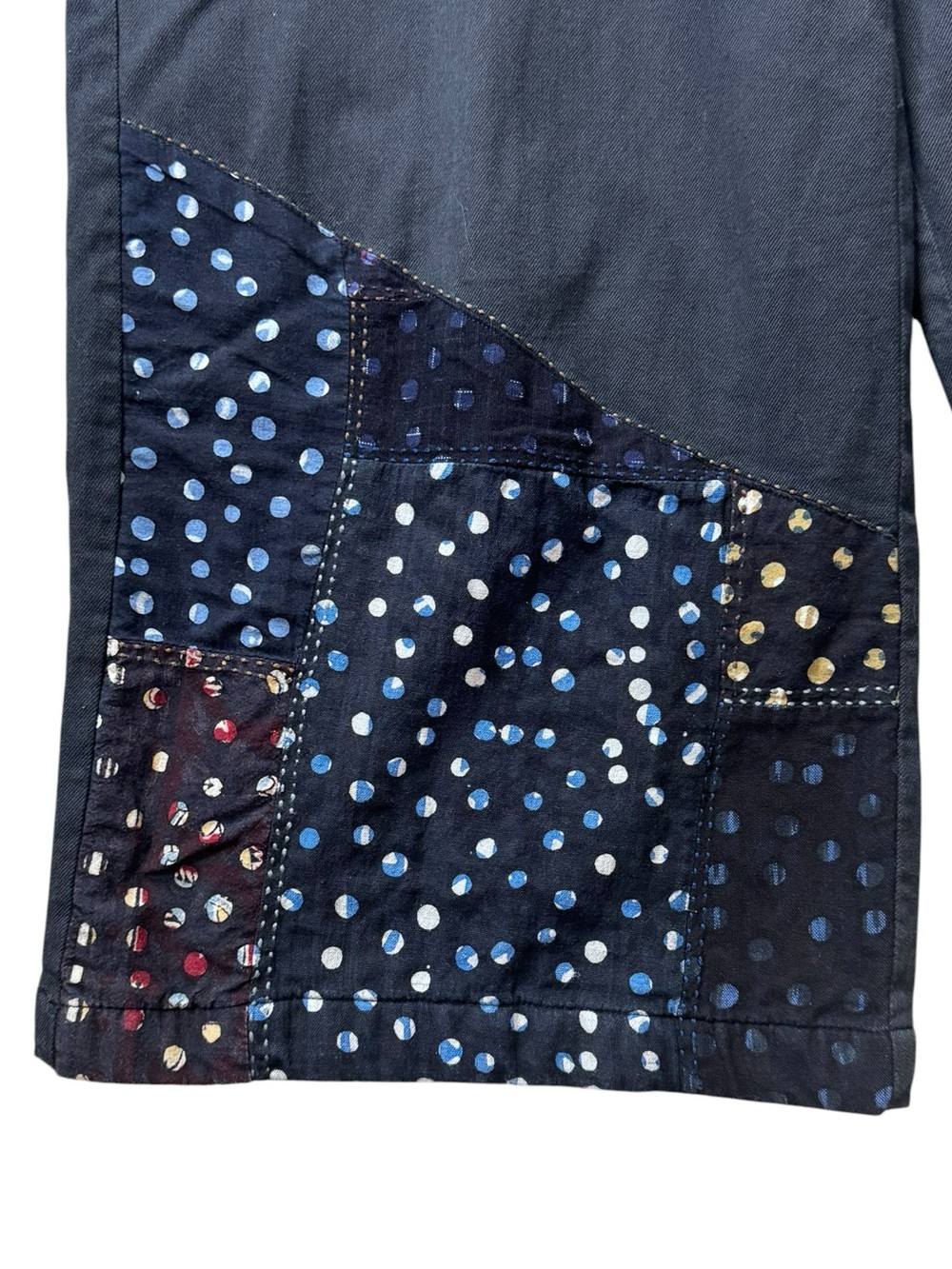 MARKETPLACE Cotton Patchwork Wide Leg Pull On Pants size S - Picture 4 of 12
